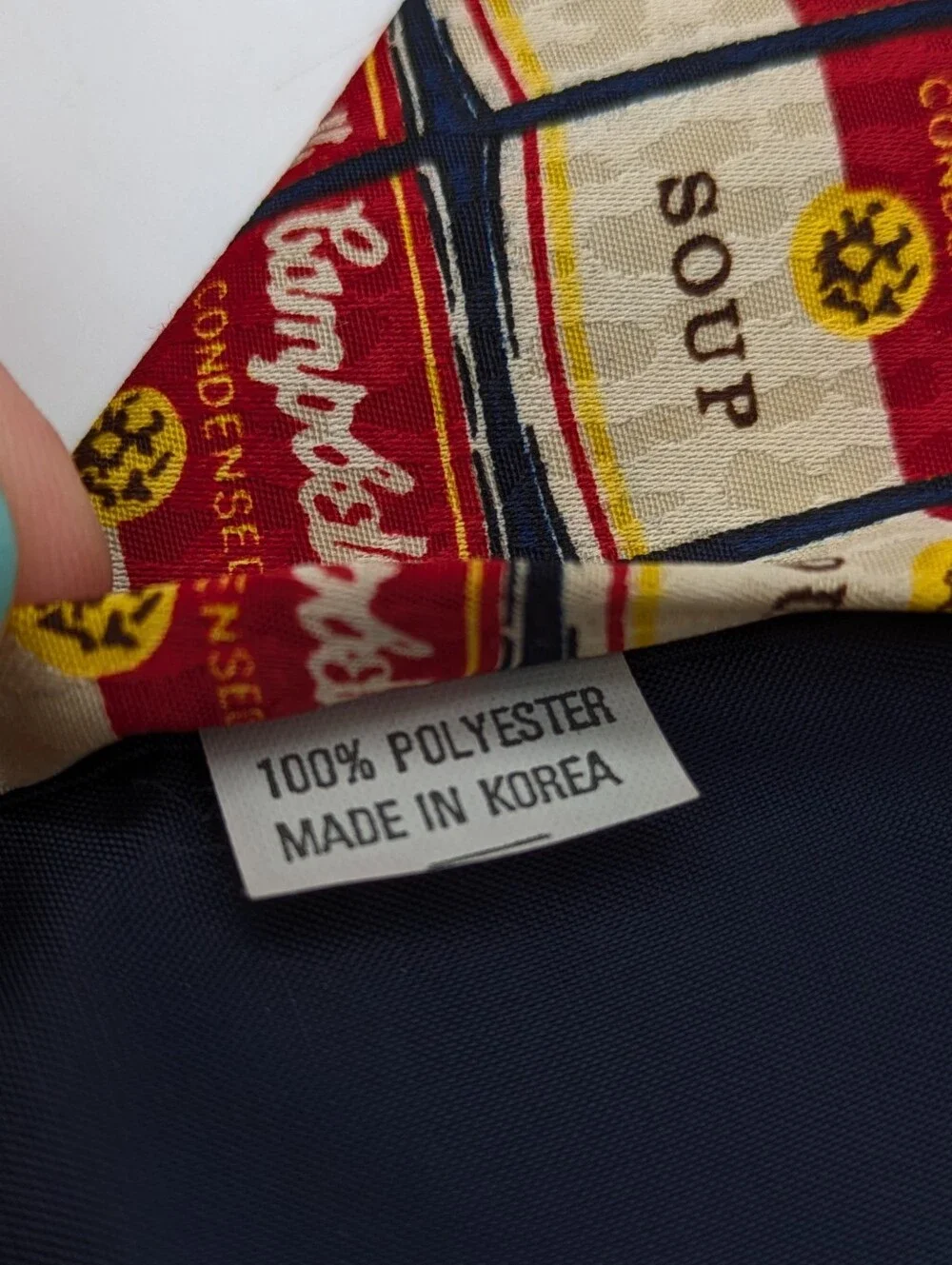 Vintage Campbell's Soup Can Red Yellow Novelty Tie